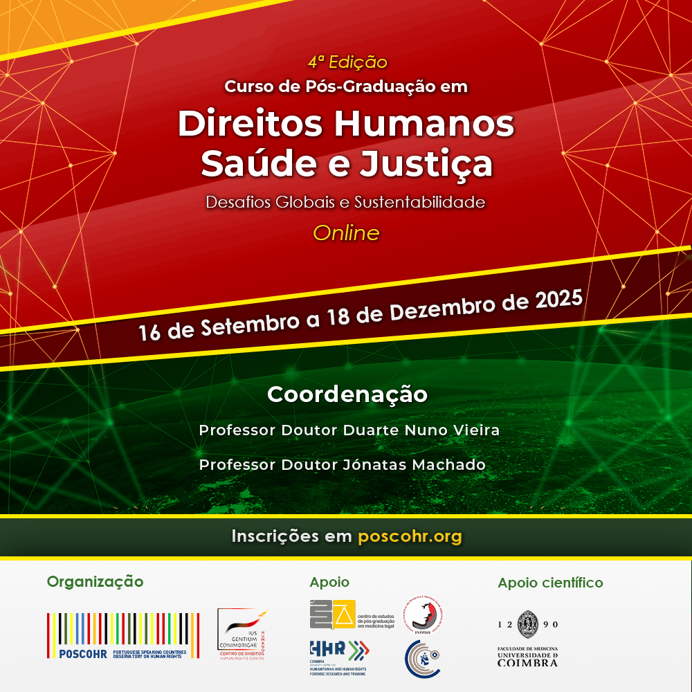 4ª Pós-Graduação em Direitos Humanos, Saúde e Justiça: Desafios Globais e Sustentabilidade